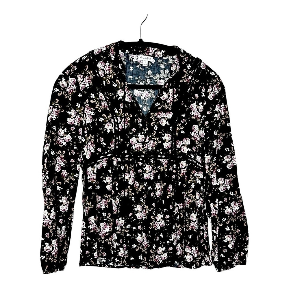 Love, Fire Boho Floral Print Top, Size S
